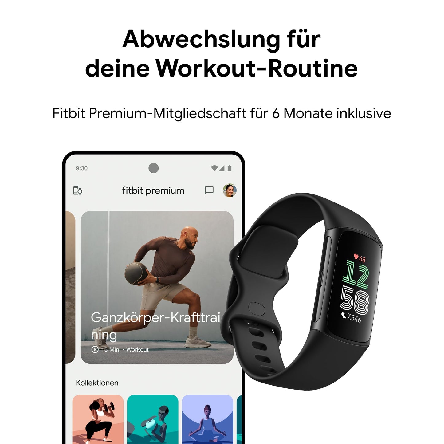 Fitbit Charge 6 – Aktivitätstracker, 6 Monate Premium, 7 Tage Akku, Schwarz