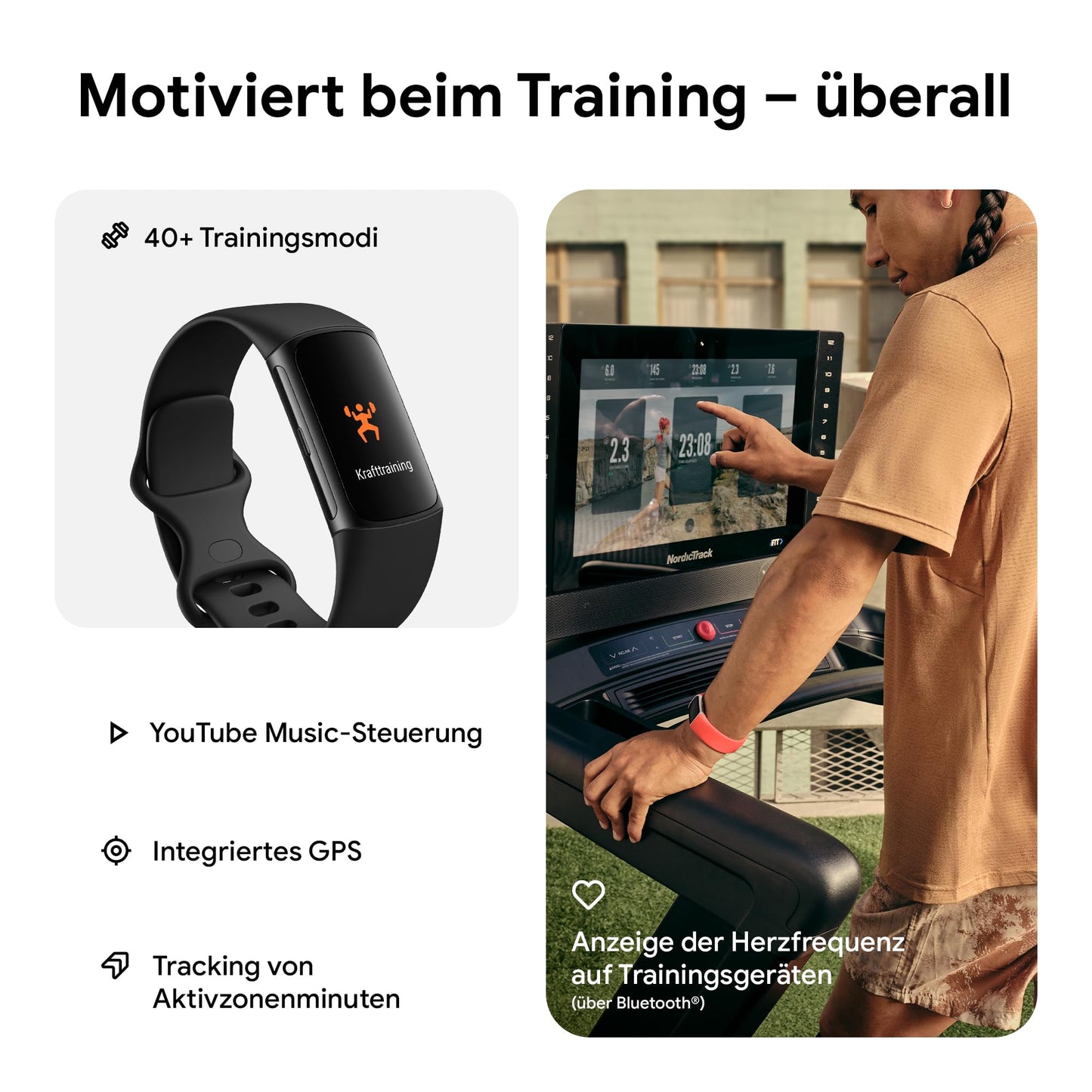 Fitbit Charge 6 – Aktivitätstracker, 6 Monate Premium, 7 Tage Akku, Schwarz